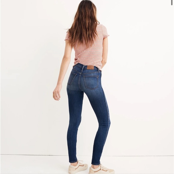 MADEWELL | Tall 10" High-Rise Skinny Jeans in Danny Wash - Picture 2 of 6